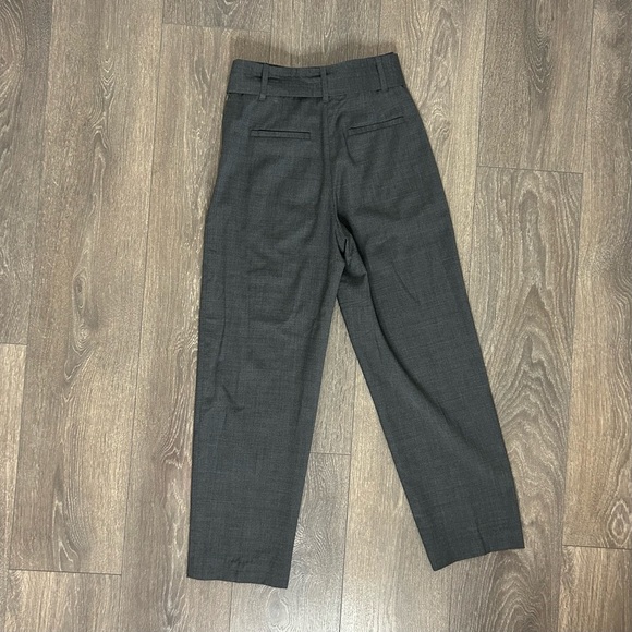 Aritzia Wilfred Jallade Pants Tie Front Heathered Grey High Rise Waist Trousers - Picture 14 of 14